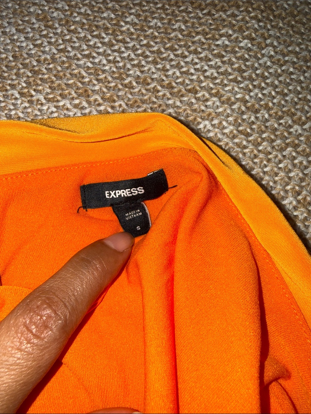 Express Bright Orange Halter Tank - Picture 2 of 6